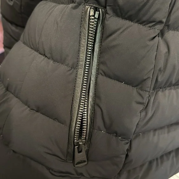 Mackage light weight black puffer Kaila with leather trim XXS - Picture 6 of 6
